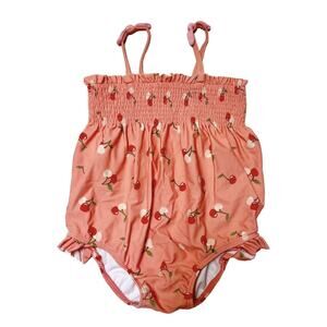 Janie And Jack Smocked Cherry Swim Suit Size 24m